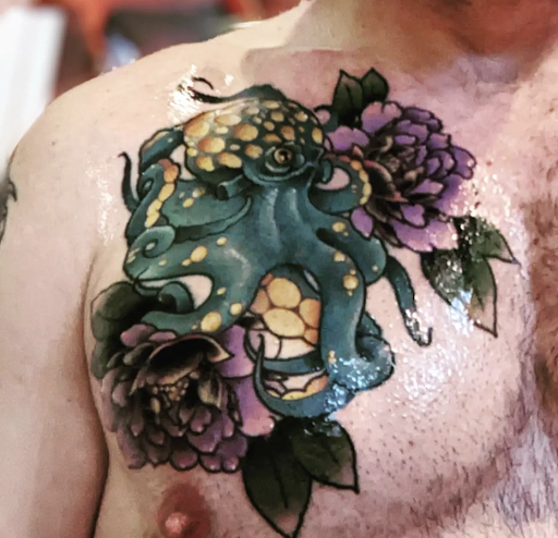 Explore nature sleeve tattoo ideas, creative tattoo ideas in West Jefferson, available at Black Dagger Tattoo Collective