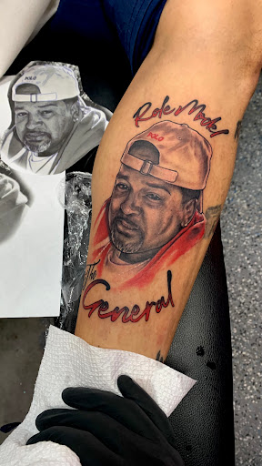 Explore thigh tattoos ideas, creative tattoo ideas in Baton Rouge, available at Art Addiction Tattoo Studio