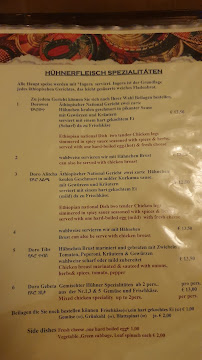 Blue Nile à Munich menu