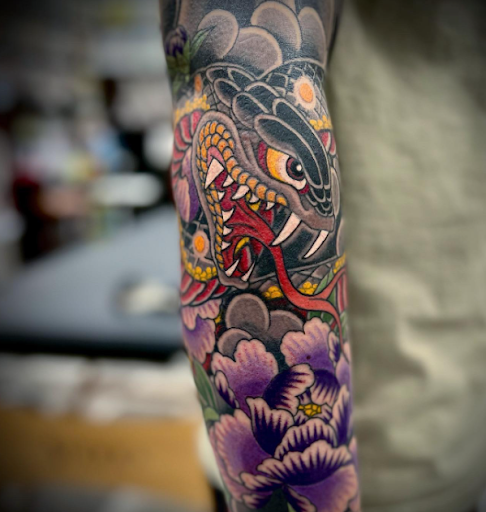 Explore leg sleeve tattoo ideas male, creative tattoo ideas in Virginia Beach, available at Salt Water Tattoo