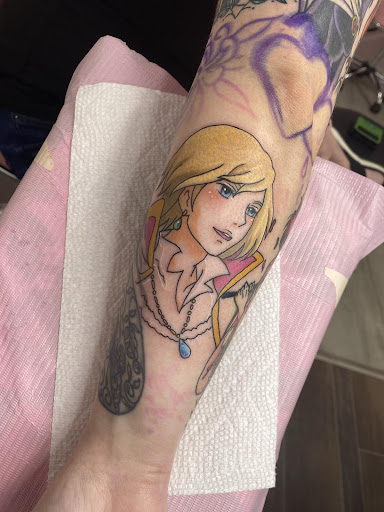 Explore deadpool tattoo ideas, creative tattoo ideas in Radcliff, available at The Pink Toadstool Tattoo