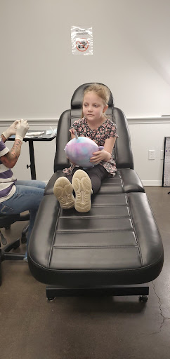 Explore tattoos on the thigh ideas, creative tattoo ideas in Goshen, available at Stab Me Pretty Studio