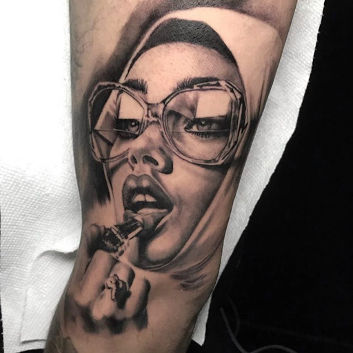 Explore wrap around tattoo ideas, creative tattoo ideas in Wichita Falls, available at Firme Copias Tattoo shop