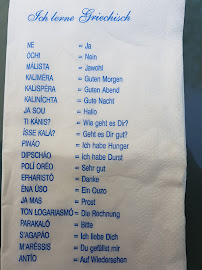 Menu / carte de Yiamas à Weißenfels