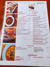 Restaurant africain Cantinho do Aziz à Lisbon - menu / carte