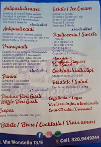Menu / carte de Da Nino à Palermo