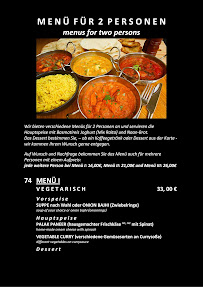 Menu / carte de Karma Indian Palace à Freiburg im Breisgau