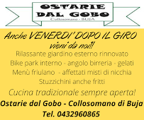 Ostarie dal Gobo à Buia menu