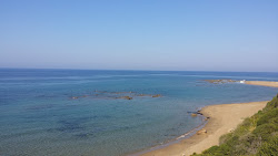 Photo de Megas Choros beach avec rivage droit, long