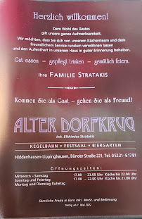 Alter Dorfkrug à Hiddenhausen carte