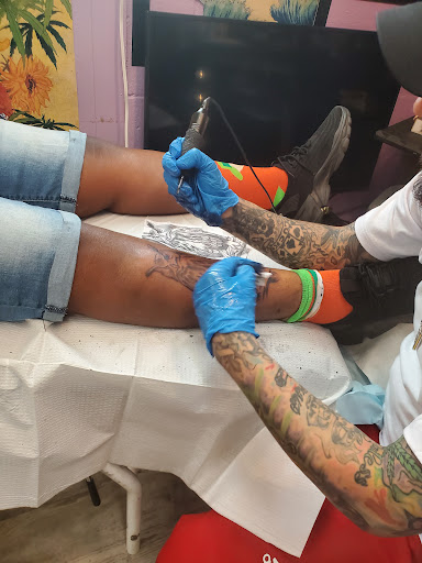 Explore american flag sleeve tattoo ideas, creative tattoo ideas in Lake Station, available at 219 Ink