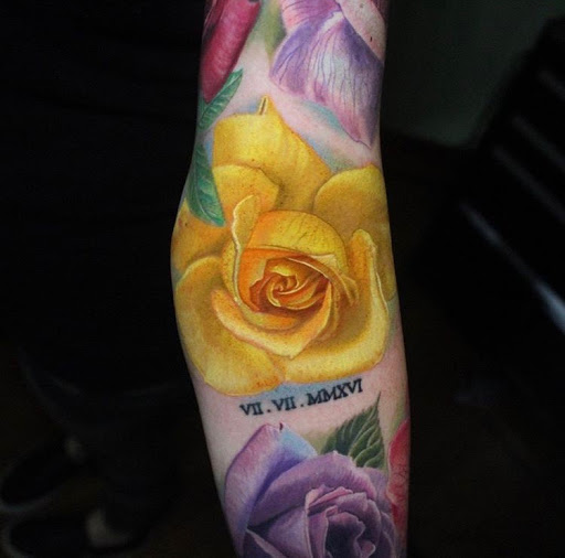 Explore gap filler tattoo filler ideas for a woman, creative tattoo ideas in San Diego, available at Bearcat Tattoo Gallery