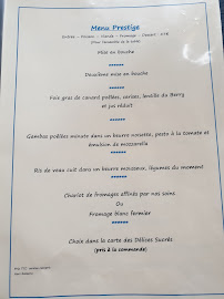 Carte du Restaurant La Route Bleue à La Fouillouse