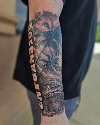 Explore polka trash tattoo ideas, creative tattoo ideas in Fort Myers, available at Loyal 2 The Coil Tattoos & Piercings (Edison Mall Location Entrance F)