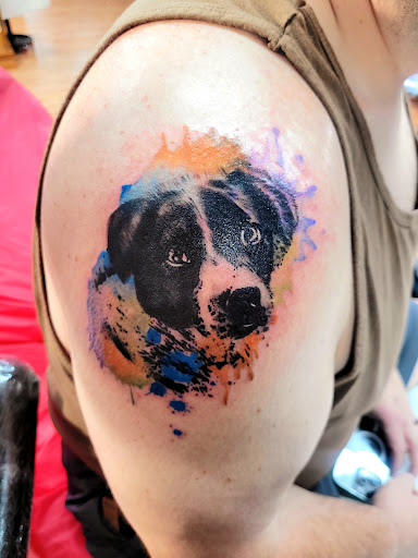 Explore knee ditch tattoo ideas, creative tattoo ideas in Benton, available at Spectrum Tattoo