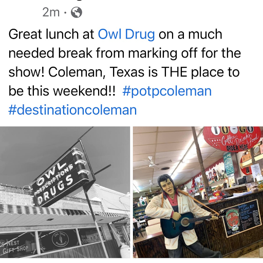 Hamburger Restaurant «Owl Drug Store», reviews and photos, 312 S Commercial Ave, Coleman, TX 76834, USA