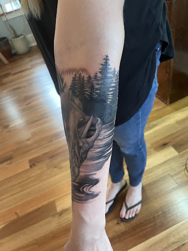 Explore gastric sleeve tattoo ideas, creative tattoo ideas in Tacoma, available at Habitat Tattoo