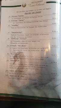 Restaurant allemand Gaststätte Zum Schwan à Prenzlau (la carte)
