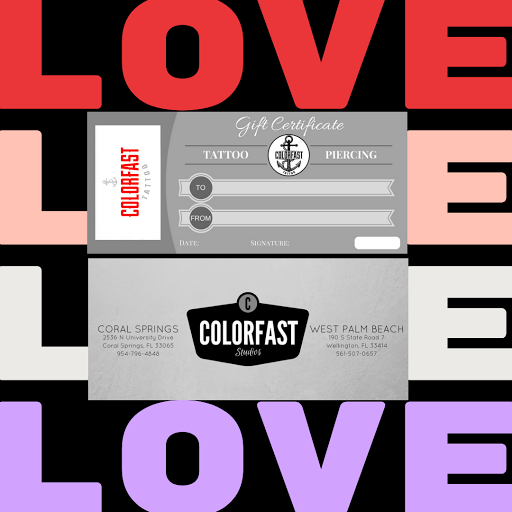 Tattoo Shop «Colorfast Studios», reviews and photos, 2536 N University Dr, Coral Springs, FL 33065, USA