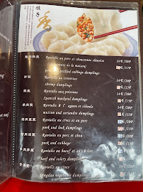 Empire de raviolis à Paris menu