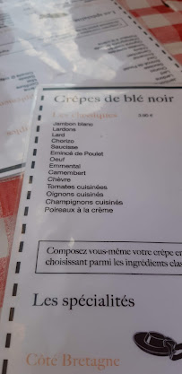 Ty Breton Crêperie à Palavas-les-Flots menu