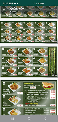 Restaurant asiatique Asiabistro à Auerbach (le menu)