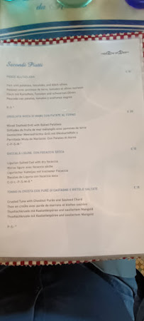 Trattoria della Marina • da Antonio à Porto Venere menu