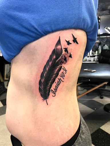 Explore female virgo tattoo ideas, creative tattoo ideas in Kearney, available at Bread N Butter Tattoo