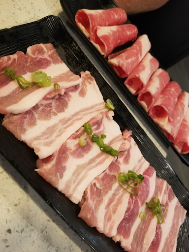 Beautiful premium pork belly and beef brisket