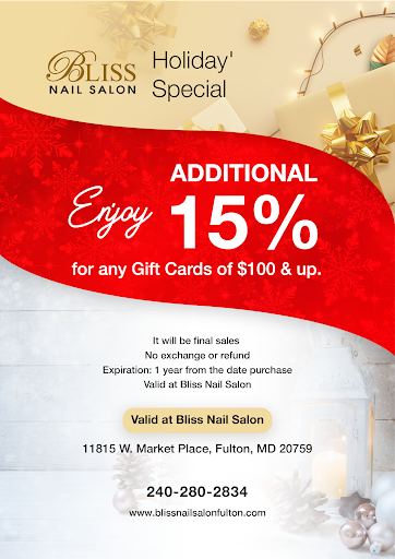 Nail Salon «Bliss Nail Salon», reviews and photos, 11815 W Market Pl #3b, Fulton, MD 20759, USA