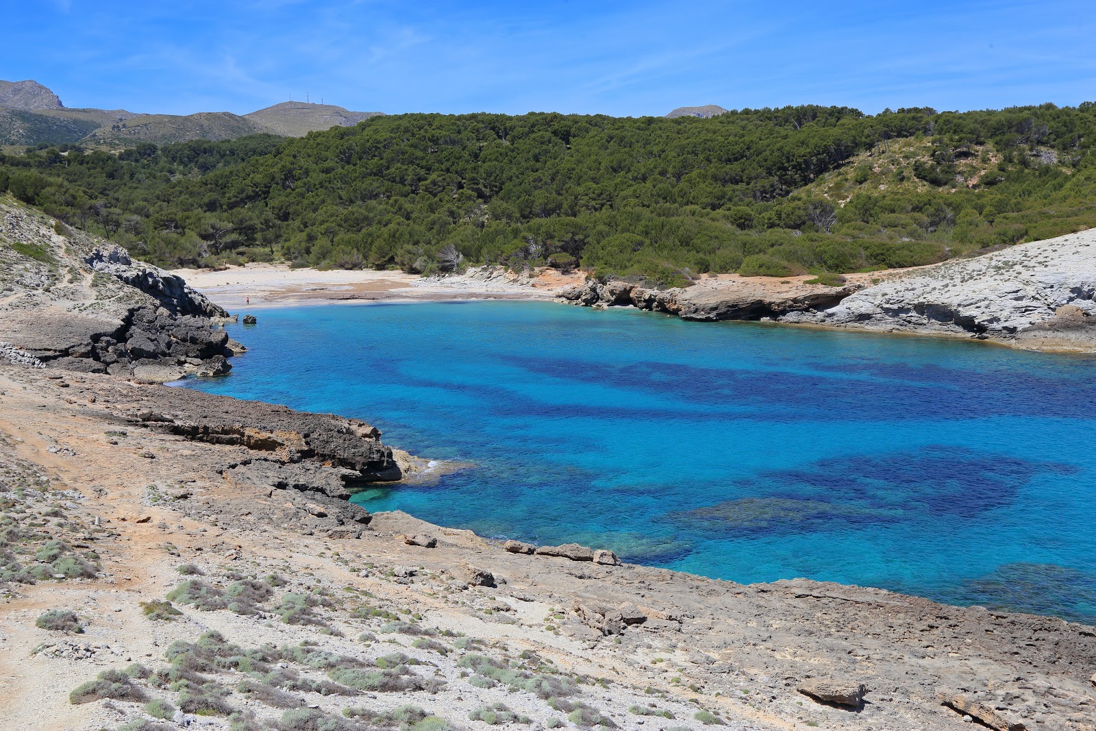 Foto von Cala des Matzoc mit beiger sand & kies Oberfläche