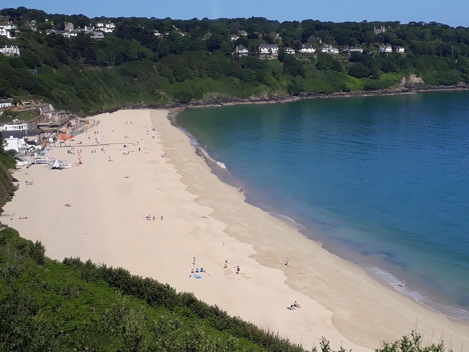 Foto van Carbis Bay beach met turquoise puur water oppervlakte