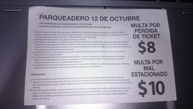 Opiniones de Parqueadero 12 de Octubre en Quito - Aparcamiento