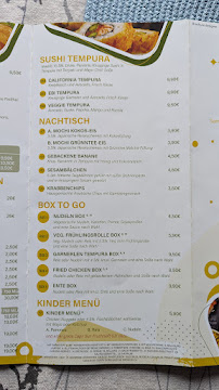 Restaurant de cuisine fusion asiatique Bambus Stübchen in Hage à Hage (le menu)