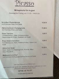 Restaurant Pizzeria Picasso BURBACH à Burbach menu