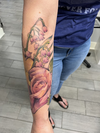 Explore concrete tattoo ideas, creative tattoo ideas in Florence, available at Iron Crow Tattoo Co.