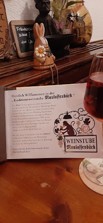 Menu / carte de Maulaffenbäck à Würzburg