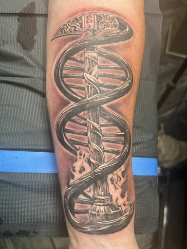 Explore creative morse code tattoo ideas, creative tattoo ideas in Scottsdale, available at Victorum Tattoo shop