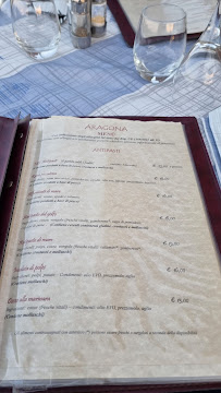Carte du Ristorante Spaghetteria Aragona à Castelsardo