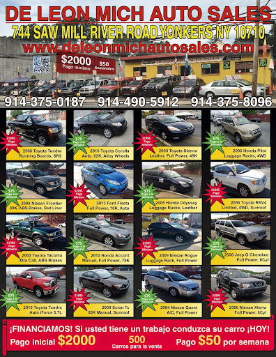 Used Car Dealer «De Leon Mich Auto Sales», reviews and photos, 744 Saw Mill River Rd, Yonkers, NY 10710, USA