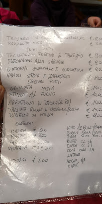 Ristorante Roma à Pian de' Valli carte