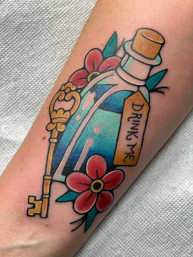 Explore mickey tattoo ideas, creative tattoo ideas in Las Vegas, available at Heart Of Thieves Tattoo