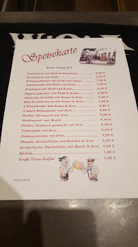 Menu / carte de Gasthaus Krieg à Pegnitz
