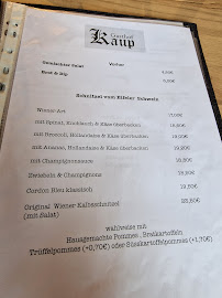 Menu du Gasthof Kaup à Leverkusen