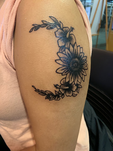 Explore stamp tattoo ideas, creative tattoo ideas in Chicago, available at 7 Shades of Gray Tattoo Boutique