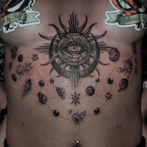 Explore family flower tattoo ideas, creative tattoo ideas in Palm Harbor, available at Angry Owl Tattoo and Piercing