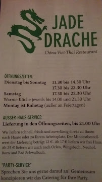 Restaurant Jade Drache Taunusstein à Taunusstein menu