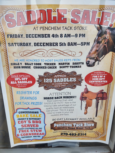 Tack Shop «Penchem Tack Store», reviews and photos, 7925 Guthrie Rd, Guthrie, KY 42234, USA