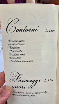 Menu du Ristorante la Baracca à Bogile Inferiore
