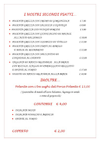Restaurant Porca Polenta à Reggio Emilia (le menu)